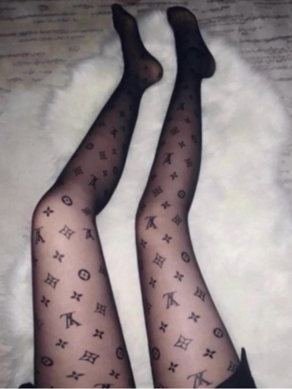 Luxury Louis Vuitton Print Stockings Tights Pantyhose